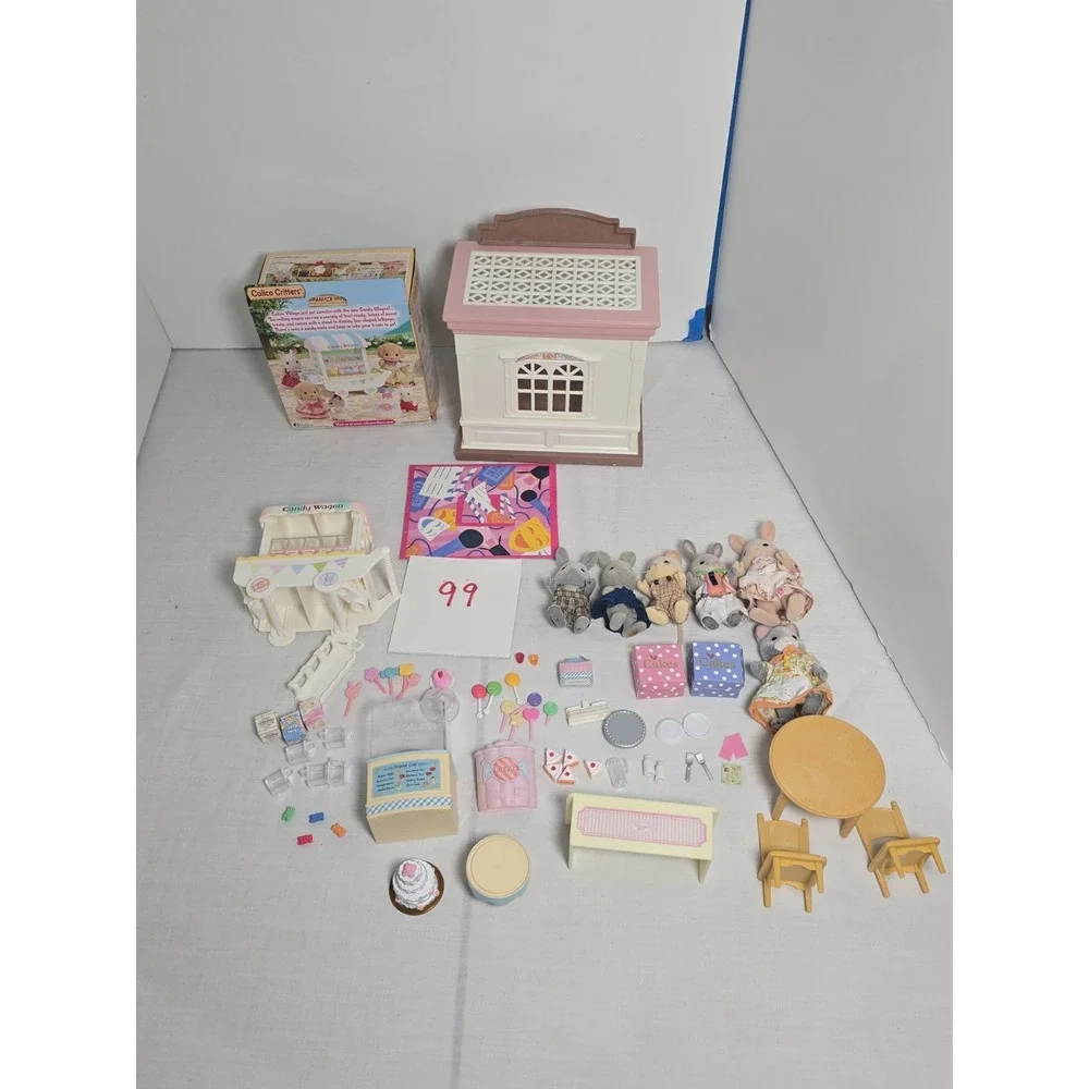 Calico Critters Sylvanian Family Village Cake Shop Epoch Rabbits Accessorized